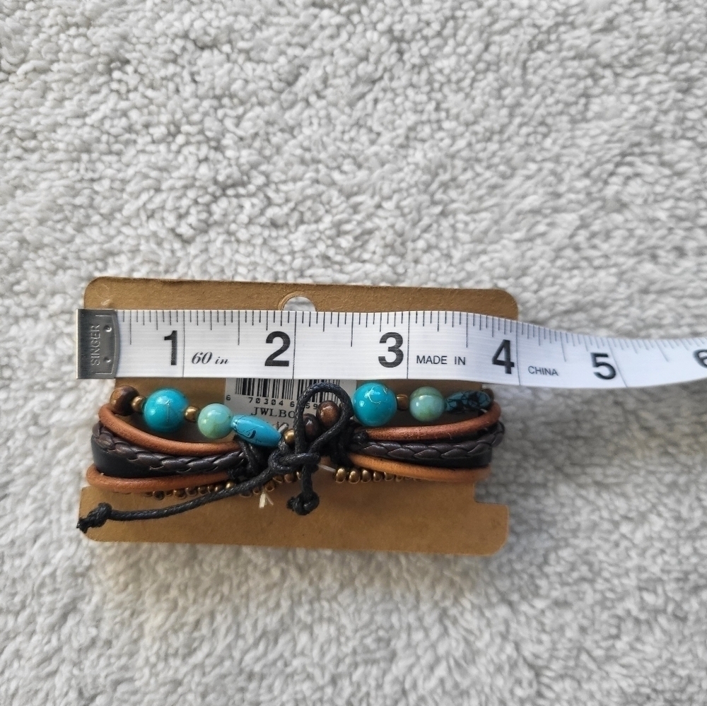 American Legacy Treasures Bracelets and Magnesite Turquoise Beaded Necklace NWT - Picture 6 of 7